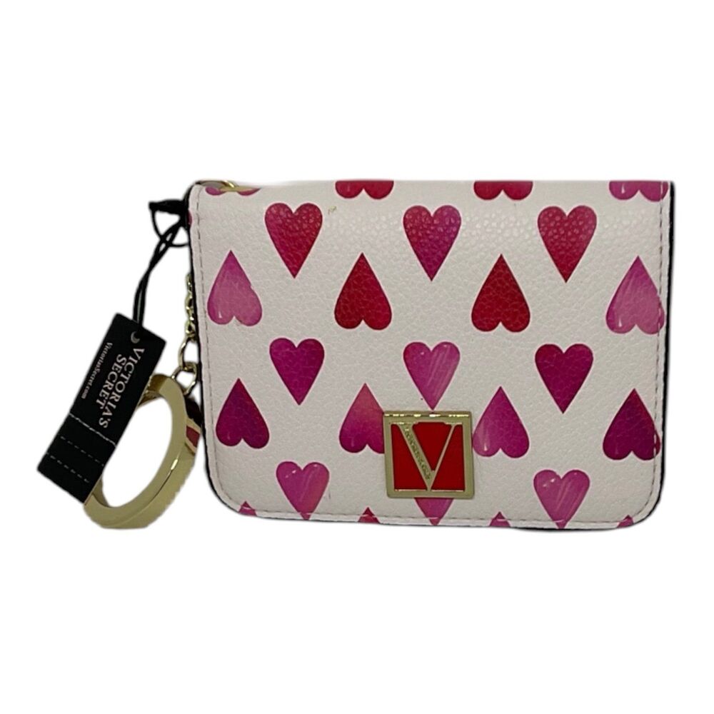 Victoria's Secret Card/ ID Holder with “Pink & Red Hearts”
